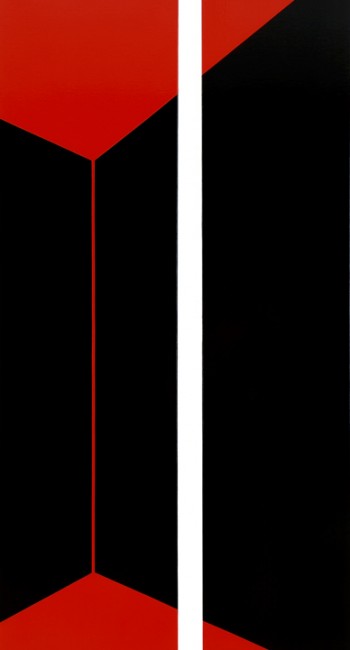 Nocturne (Red) Diptych | 2006 | Acrylic on linen | 78 x 160 cm