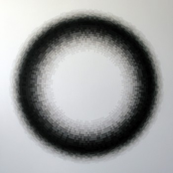 Probability Monochrome: Annulus | 2012
Acrylic on canvas 122 x 101.5cm